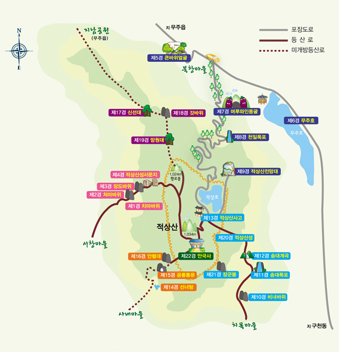 적상산 22경 지도